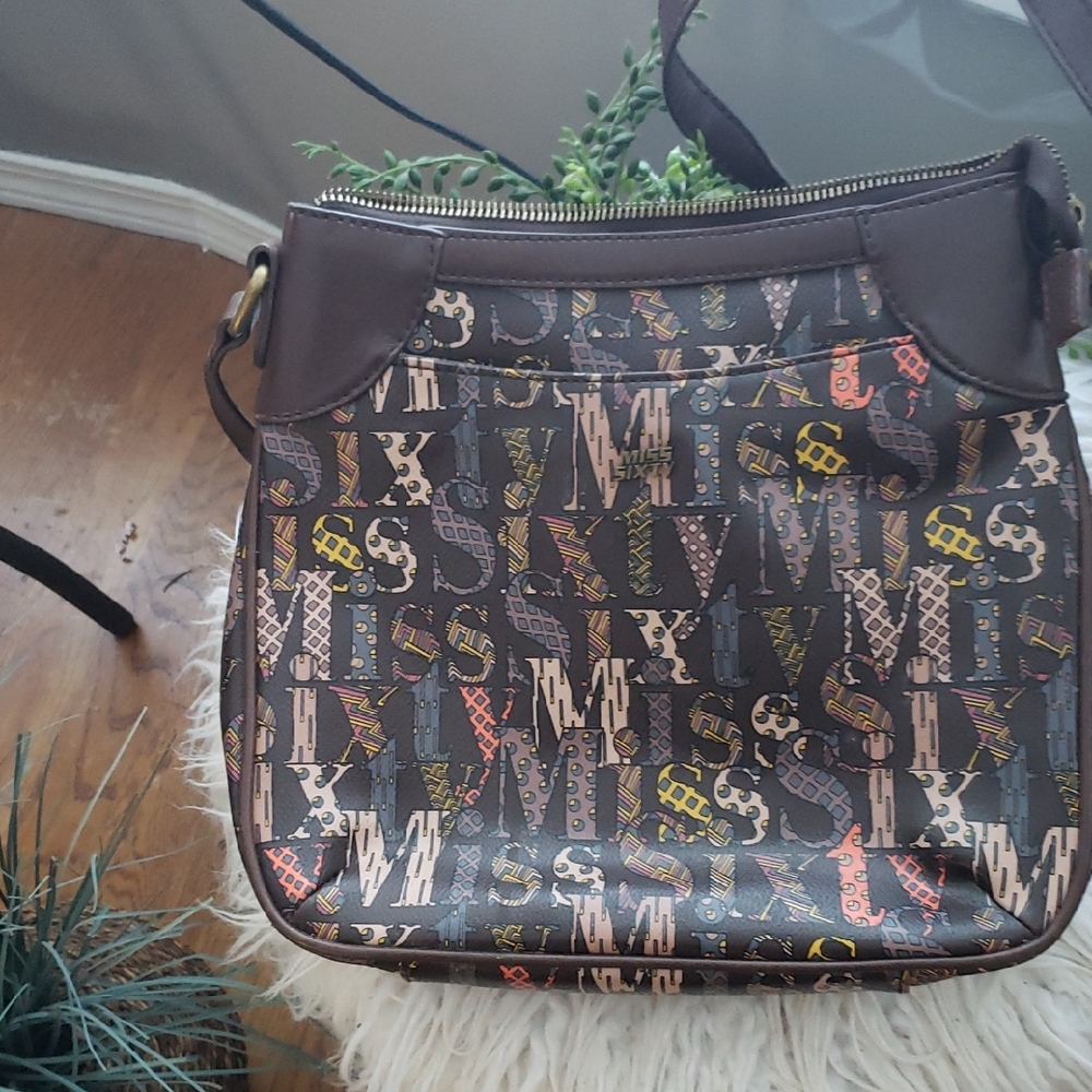 Miss Sixty Multicolor Lettered Messenger Bag